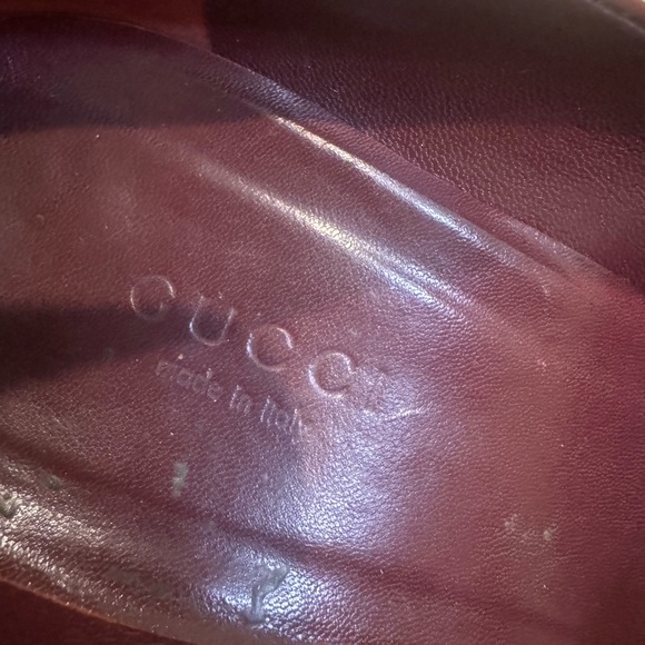 Gucci Burgundy Heeled Loafer Patent Leather Heels - Picture 5 of 6